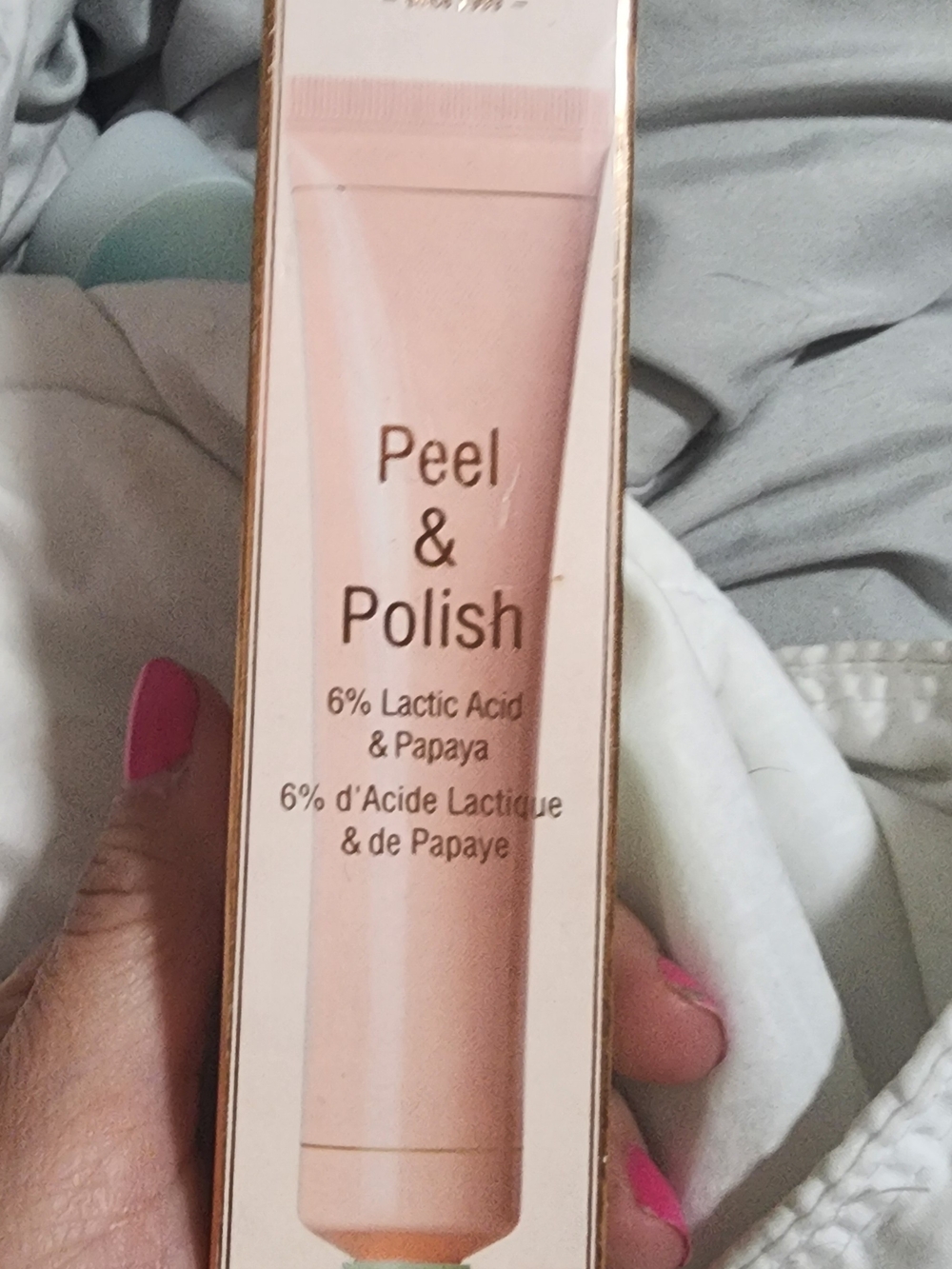 Peel & Polish 6% Lactic Acid & Papaya Exfoliating Cream - Soft Pink